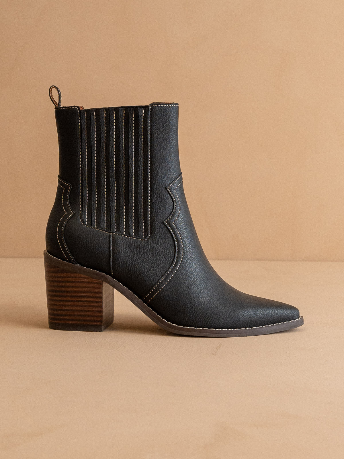 The Addison | Black Perfectly Paneled Western Boot