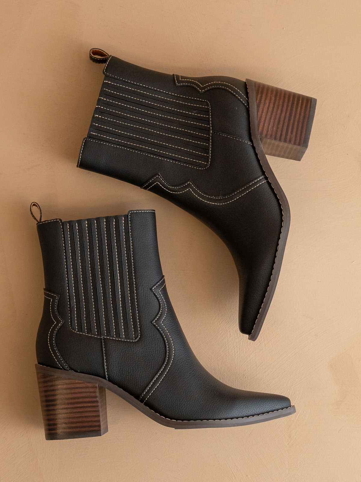 The Addison | Black Perfectly Paneled Western Boot