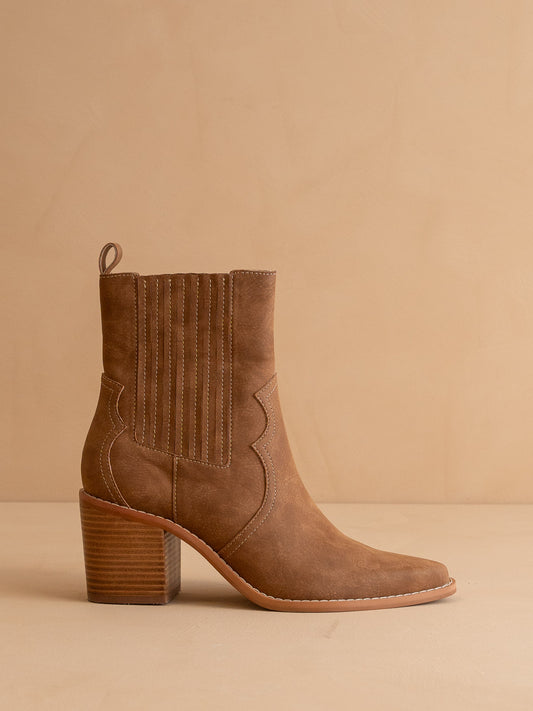 The Addison | Brown Perfectly Paneled Western Boot