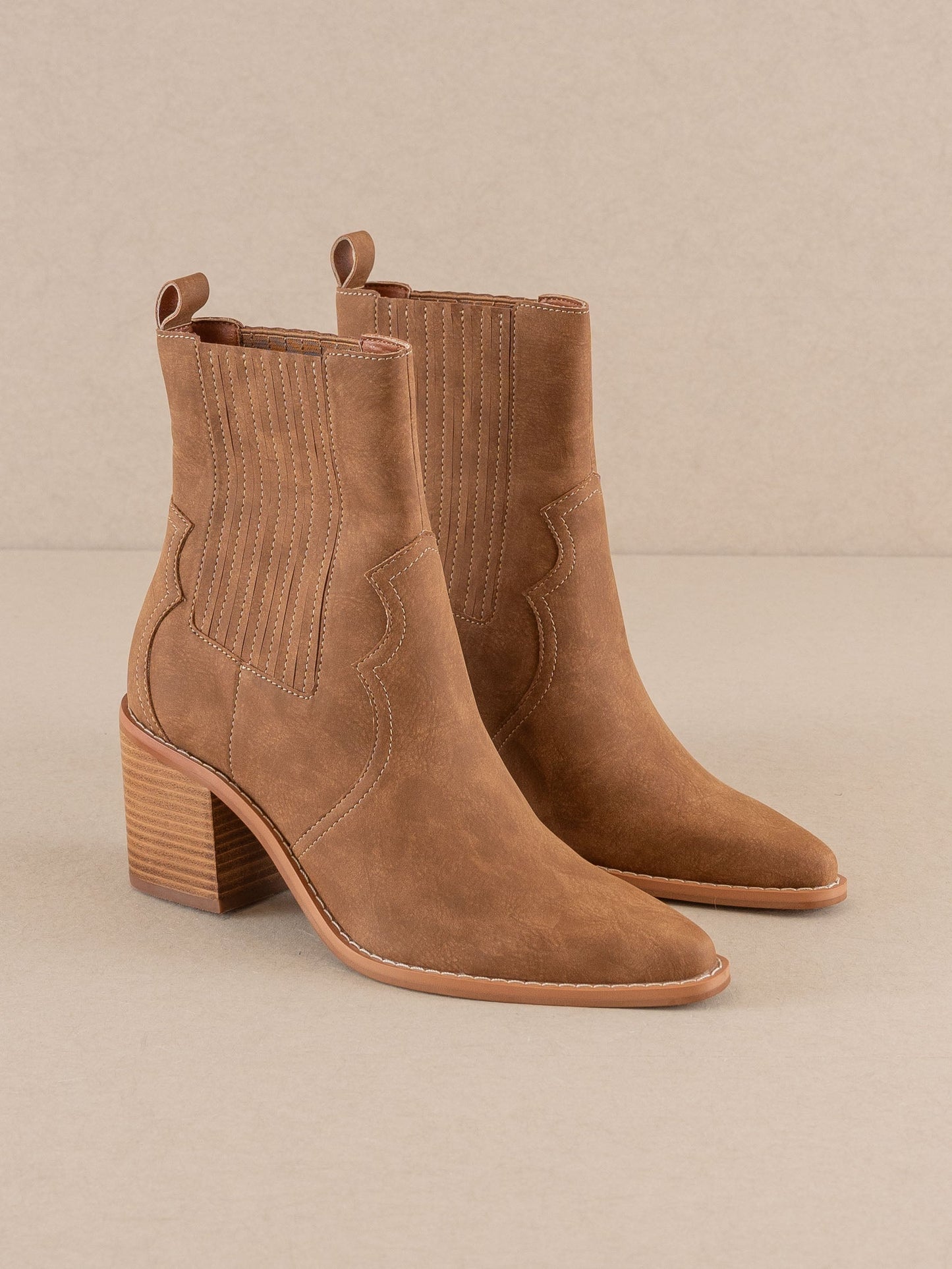 The Addison | Brown Perfectly Paneled Western Boot