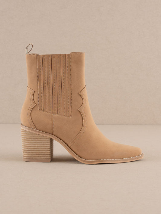 The Addison |  Camel Western Inspired Boot