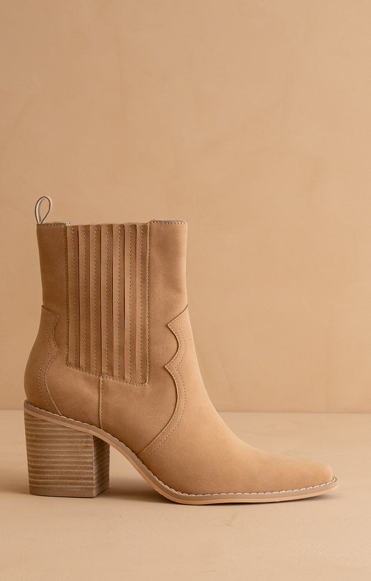 The Addison |  Camel Western Inspired Boot