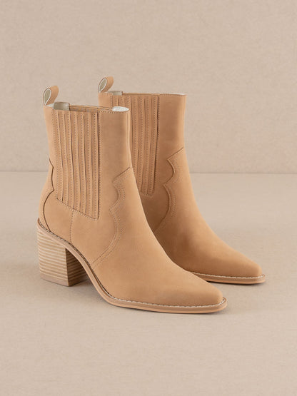 The Addison |  Camel Western Inspired Boot