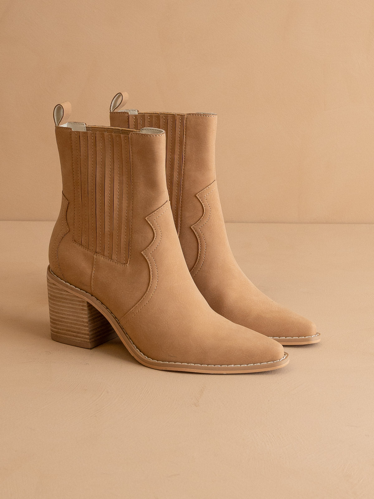 The Addison |  Camel Western Inspired Boot