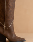 The Ashton | Coffee Cowgirl Boot with Flair *FINAL SALE*