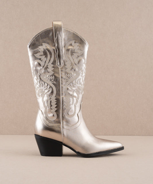 The Amaya Champagne | Classic Western Boot