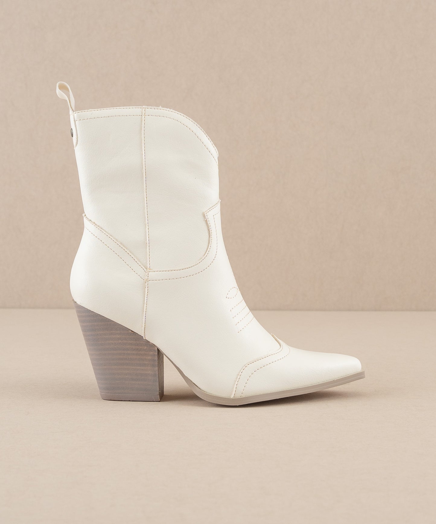 The Ariella - White Western Short Boots