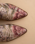 The Brilee | Mauve Floral Tapestry Statement Cowboy Boot