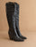 The Bronco | Black Knee High Embroidered Cowboy Boot