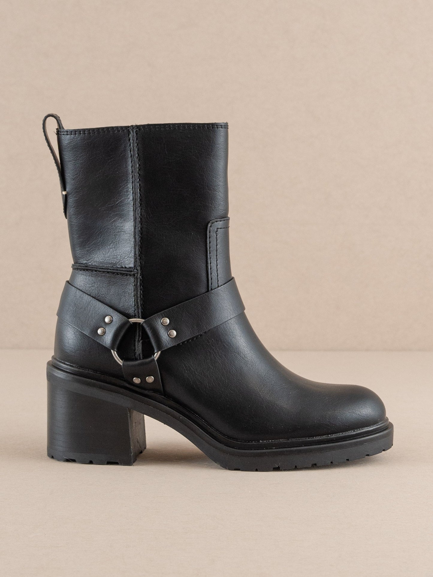 The Clyde | Black Moto Ankle Boot