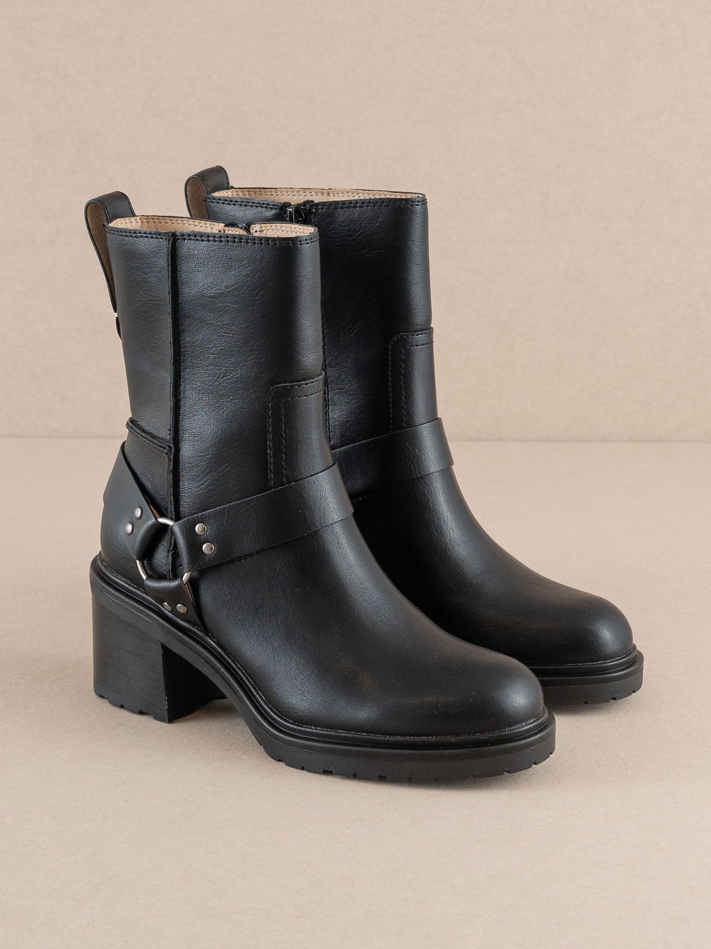 The Clyde | Black Moto Ankle Boot