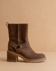 The Clyde | Coffee Moto Inspired Ankle Boot *FINAL SALE*