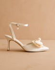 The Colette | Ivory Pearl Bow Bridal Heel