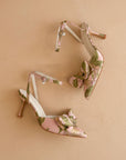 The Colette | Rose Garden Pink and Green Floral Pointed Toe Party Wedding Heel