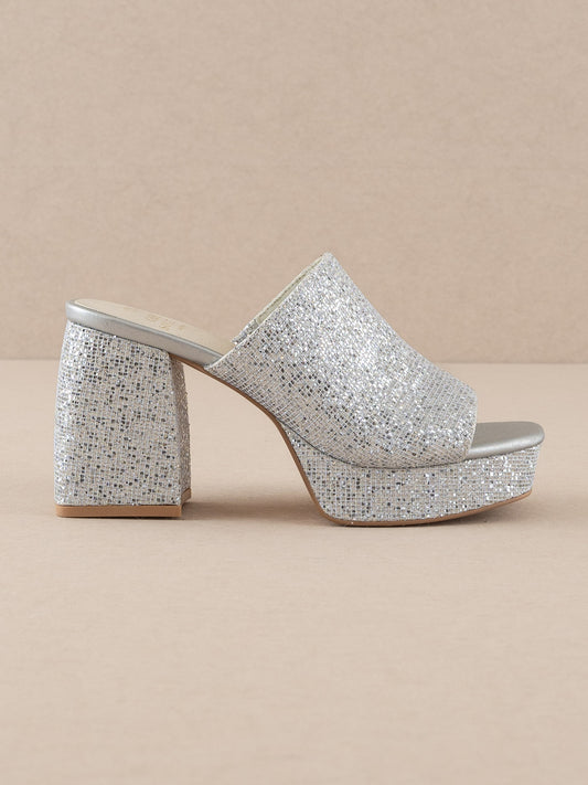 The Crystal Silver | Sparkling platform slide