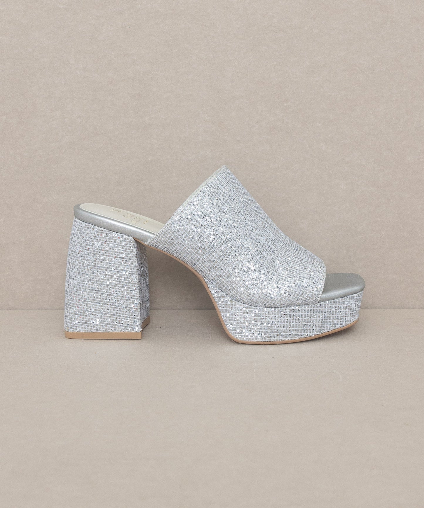 The Crystal Silver | Sparkling platform slide