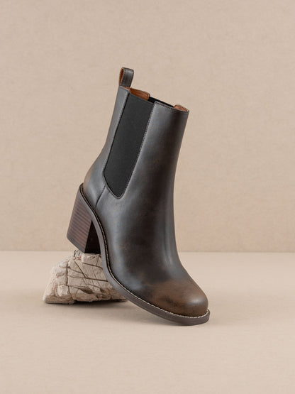 The Dakota | Brown Heeled Chelsea Bootie