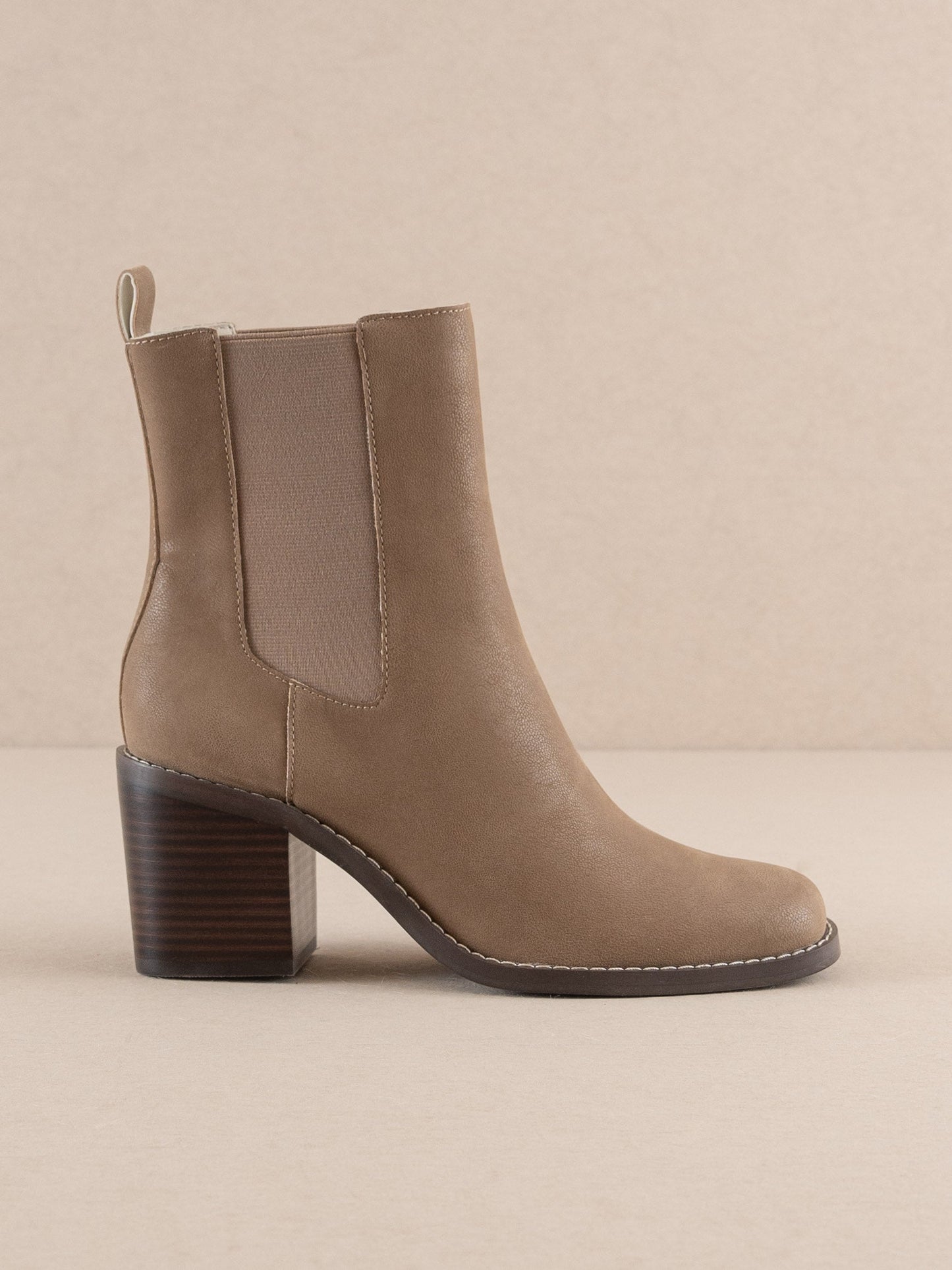 The Dakota | Dark Taupe Heeled Chelsea Bootie