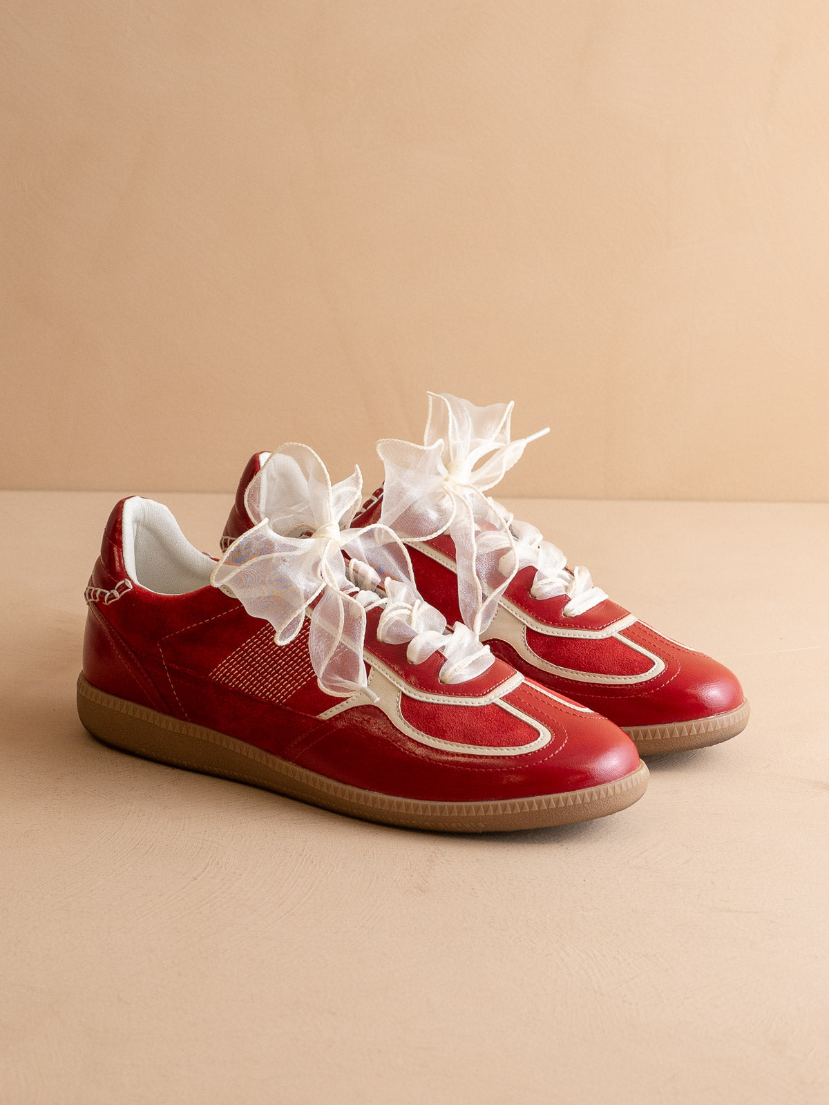 The Dalia | Cherry Red Lace Up Sneaker – Oasis Society