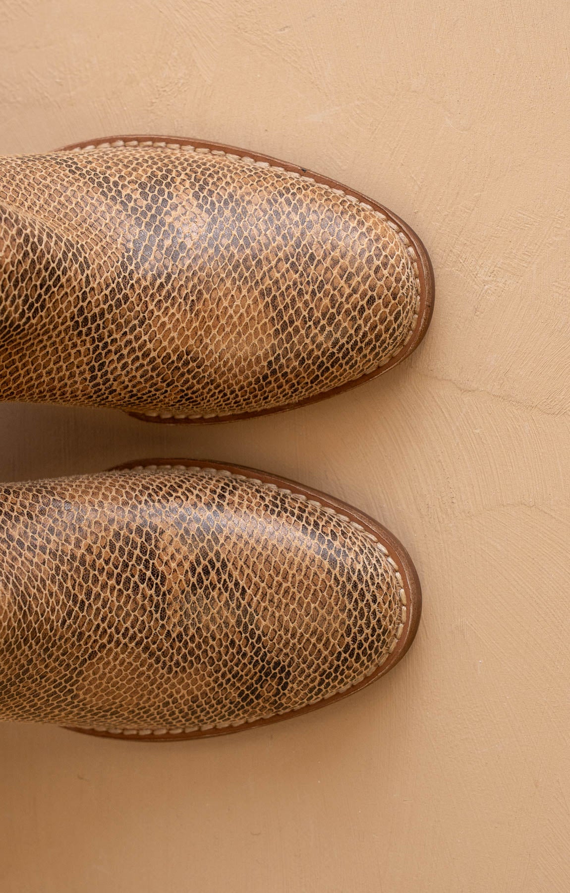 The Maxine | Snakeskin Minimal Suede Heel Bootie