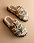 The Gaylen | Floral Tapestry Fleece Lined Slipper Slide  *FINAL SALE*