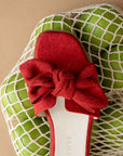 The Ginny | Cherry Textured Bow Slide