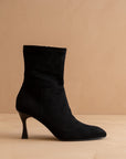 The Goldie | Black Sculpted Heel Bootie