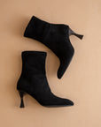 The Goldie | Black Sculpted Heel Bootie