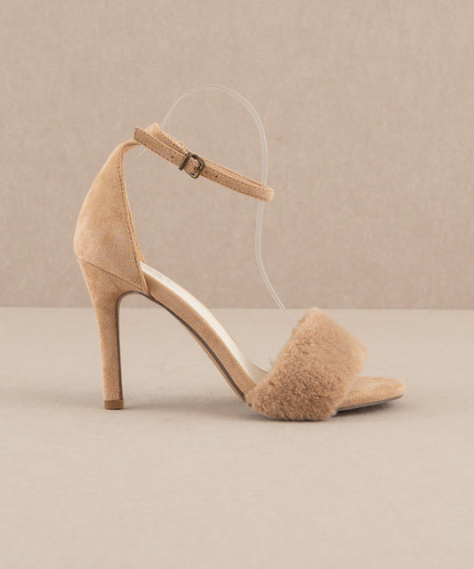 The Hadley - Almond Feather Heels