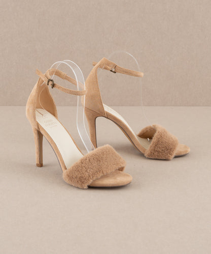 The Hadley - Almond Feather Heels