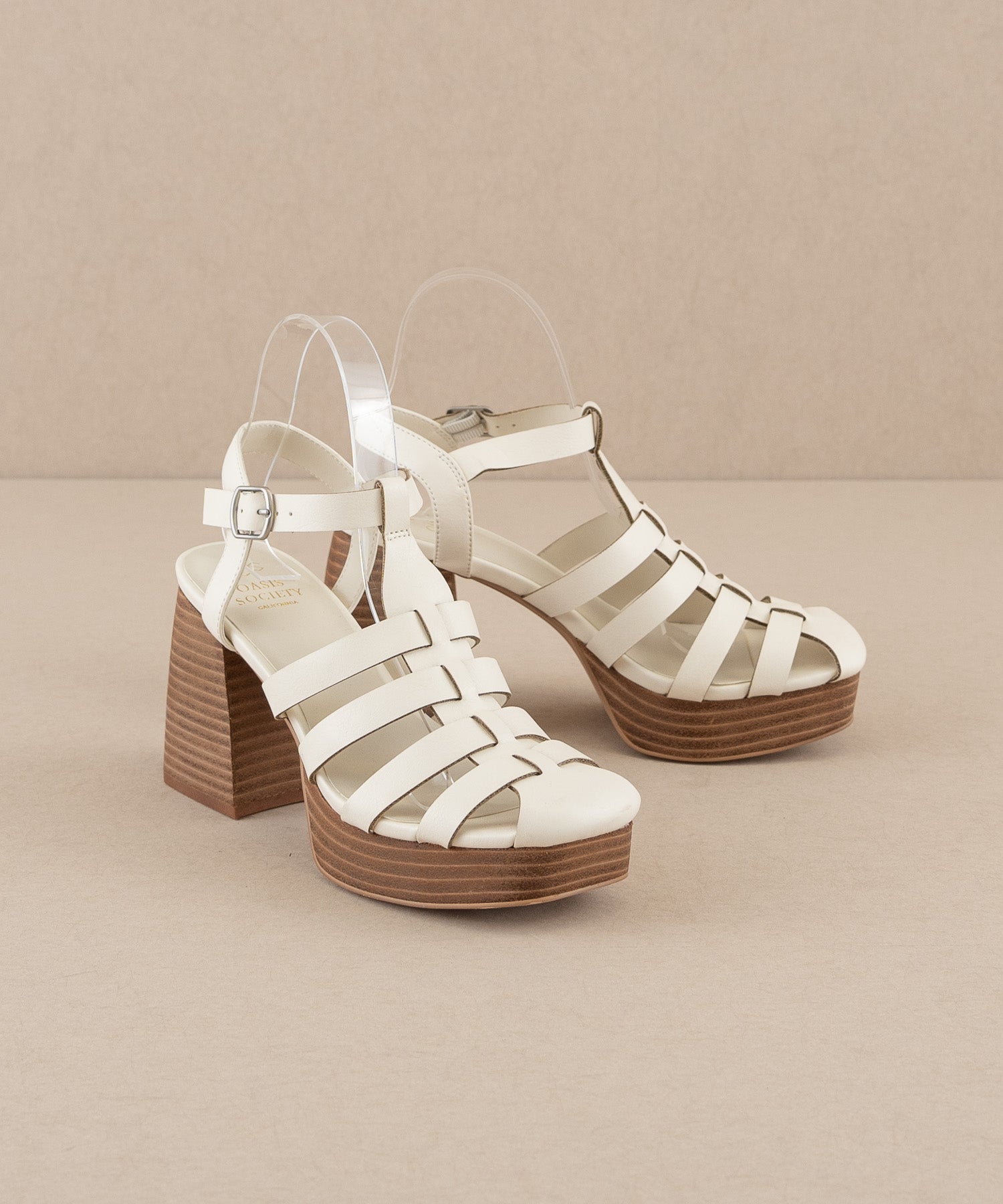 Caged platform sandals fashion