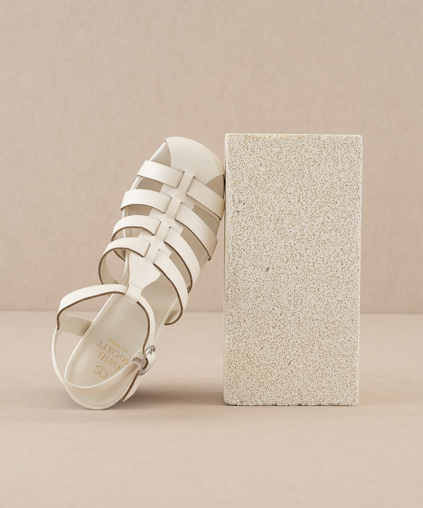 The Hailee | White Gladiator Cage Platform Heels