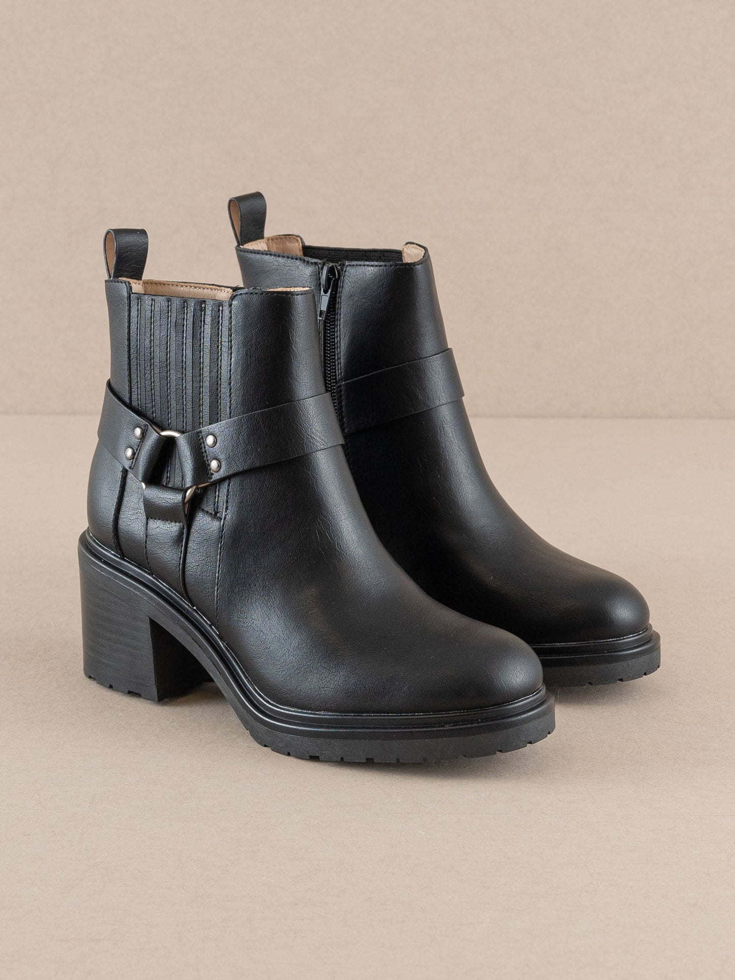 The Jayden | Black Motorcycle Bootie