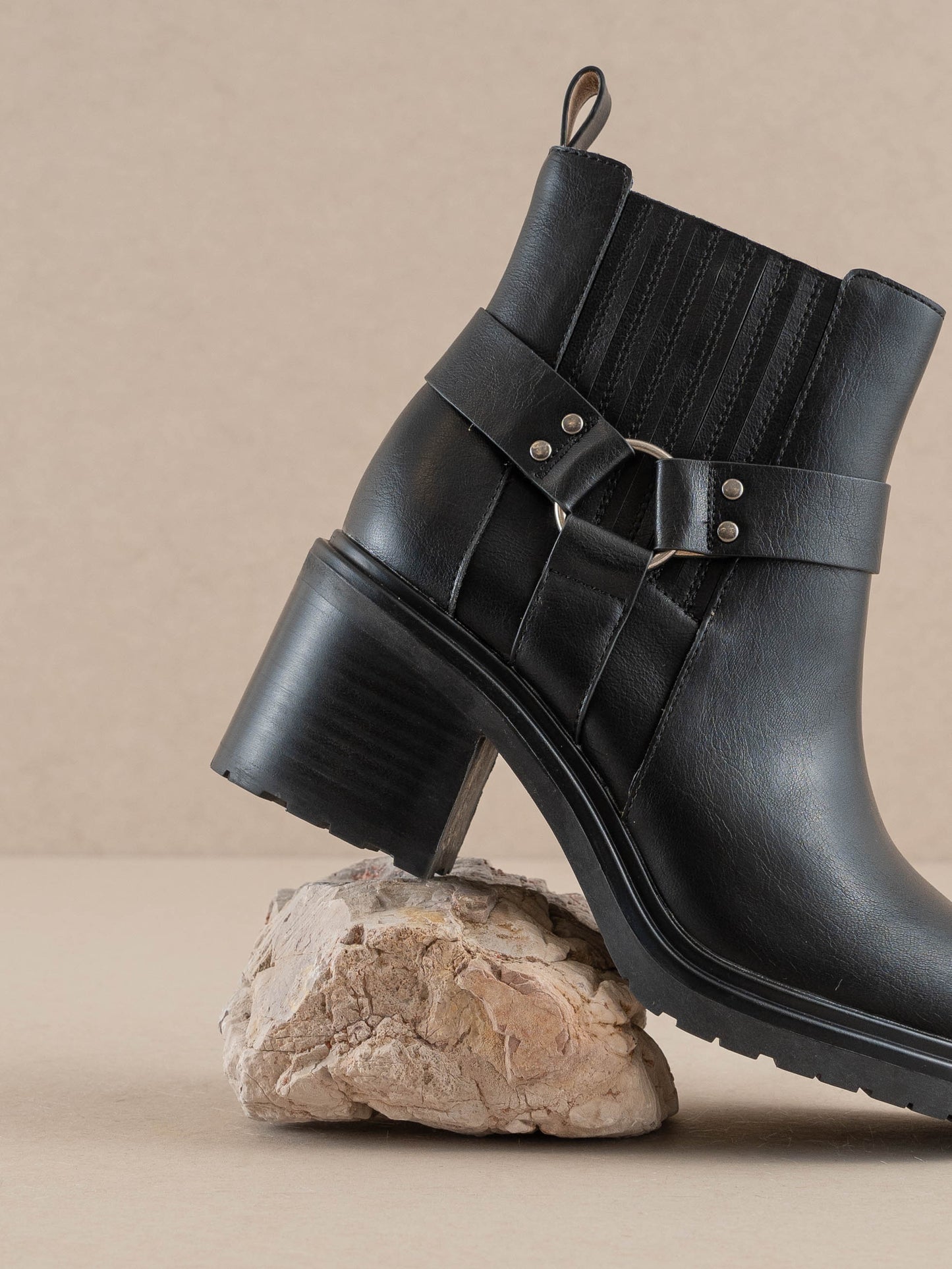 The Jayden | Black Motorcycle Bootie