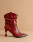 The Jolene | Red Kitten Heeled Western Boot