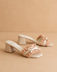 The Julissa | Apricot Romantic Low Heel Sandal *FINAL SALE*