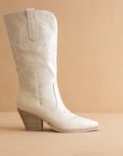 The Kamilla | White on White Embroidered Cowboy Boot