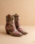The Karina | Mauve Floral Tapestry Statement Bootie