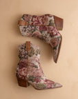 The Karina | Mauve Floral Tapestry Statement Bootie