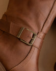 The Kristen | Brown Moto Buckle Boot