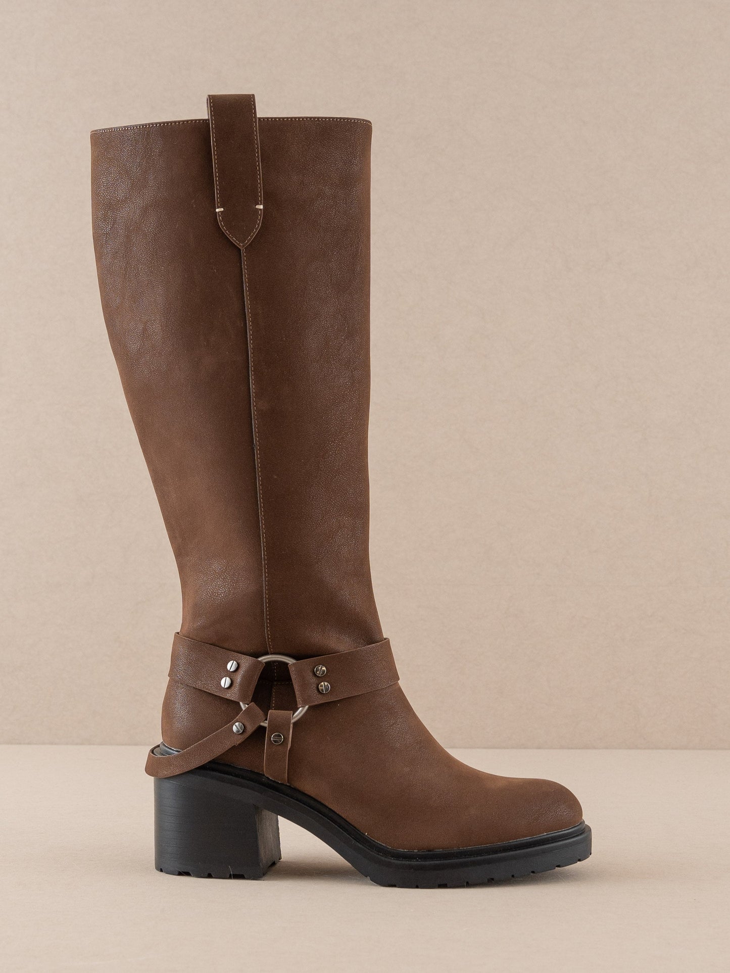 The Leanne | Pre-Order For September |  Coffee Moto Knee High Boot