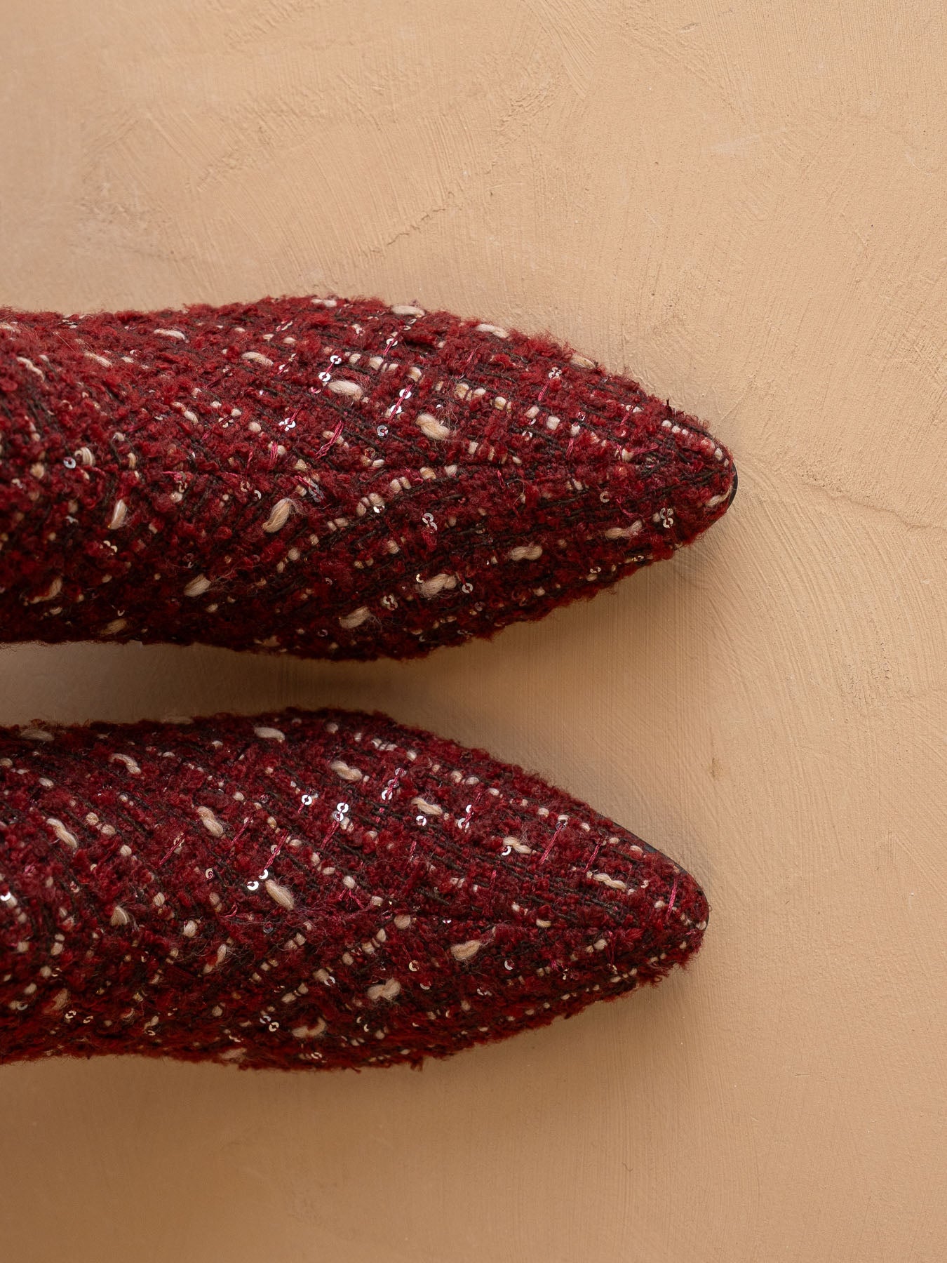 The Lexington | Ruby Tweed Pointed Toe Knee High Boot