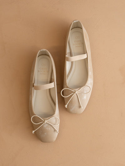 The London | Beige Ballet Pointe Flat