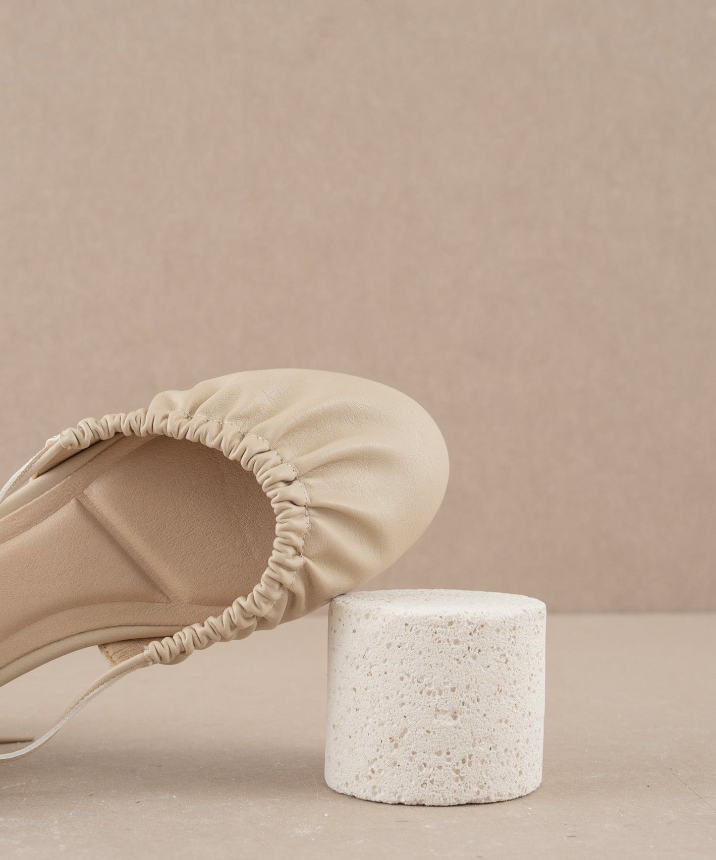 The Laney | Beige Lace Up Ballet Flat