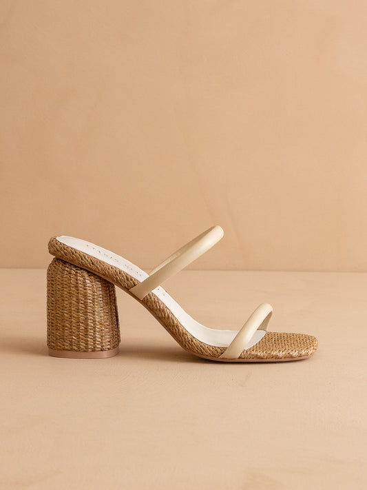 The Margaret | Butter Rattan Heel