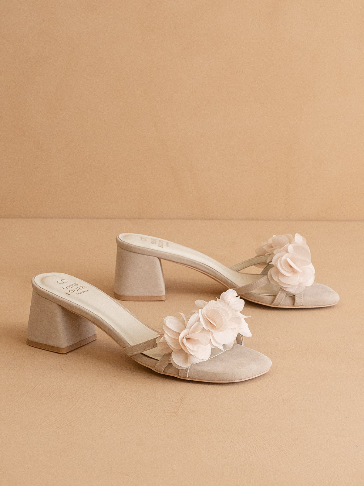 The Julissa | Apricot Romantic Low Heel Sandal *FINAL SALE