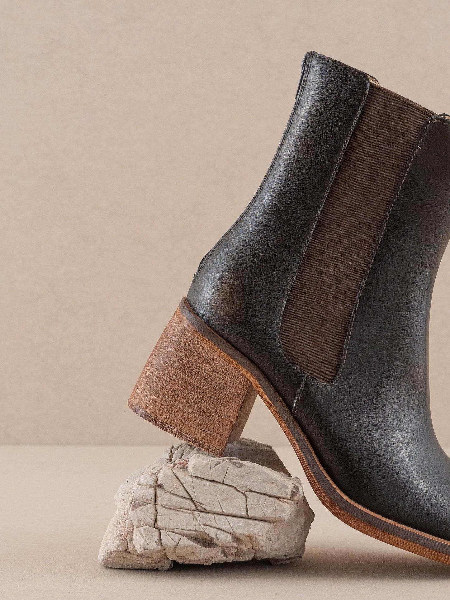 The Olivia | Espresso Chelsea Heel Boots