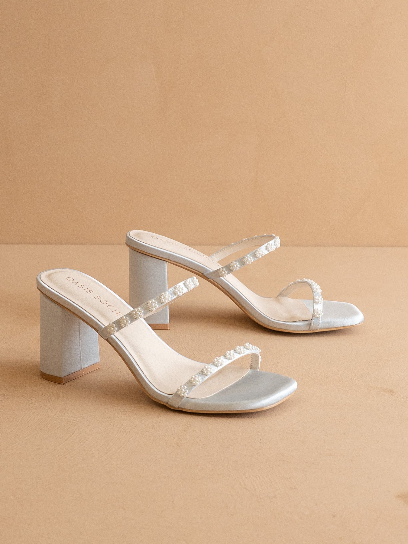 The Phoebe | Something Blue Beaded Strap Heel – Bridal & Occasion