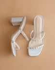 The Phoebe | Something Blue Beaded Strap Heel – Bridal & Occasion