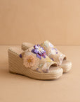 The Raina | Floral Espdarille Slip On Wedge *FINAL SALE*